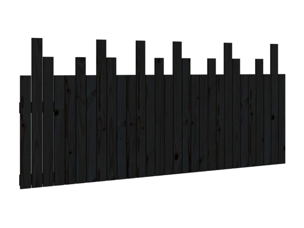 Letto in legno massello nero, 185 x 3 x 80 cm