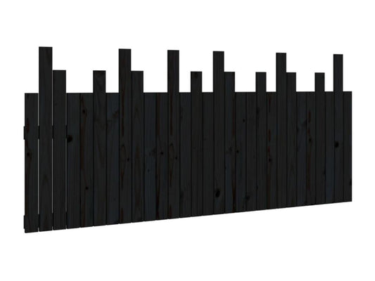 Letto in legno massello nero, 185 x 3 x 80 cm