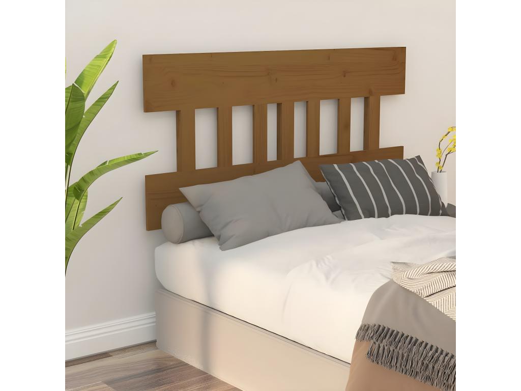 Letto in legno massello marrone, 143,5 x 3 x 81 cm