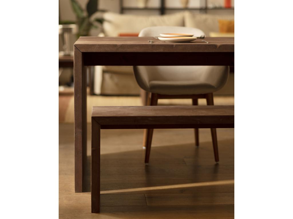 Panca marrone, 165 x 45 cm