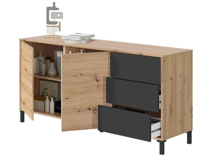 Credenza in legno di rovere naturale - dlz1766583461476
